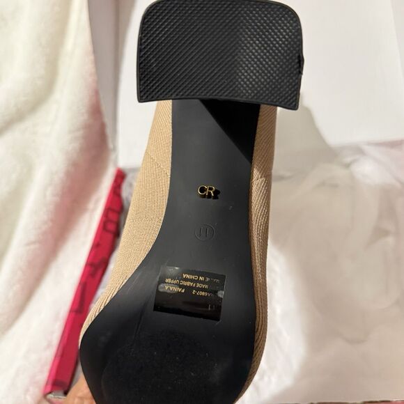 NEW Cape Robbin Faina Tan Sock Bootie Women’s Size 11 Heels Pointy Toe Boots - Picture 7 of 10